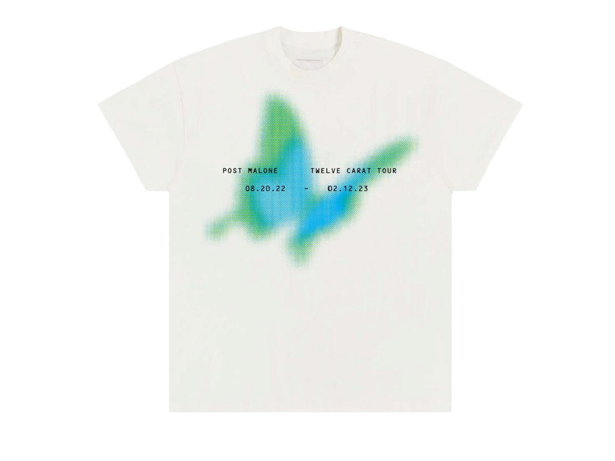 Post Malone Post Malone Butterfly Tee Blue Green