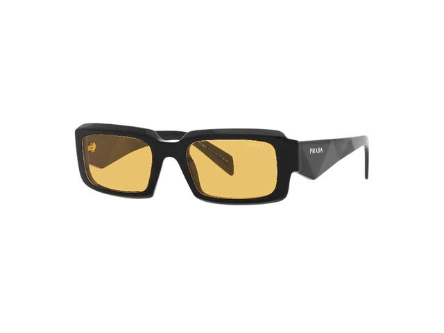 Prada Prada Symbole Sunglasses In Black Frame With Yellow Lenses - view 1