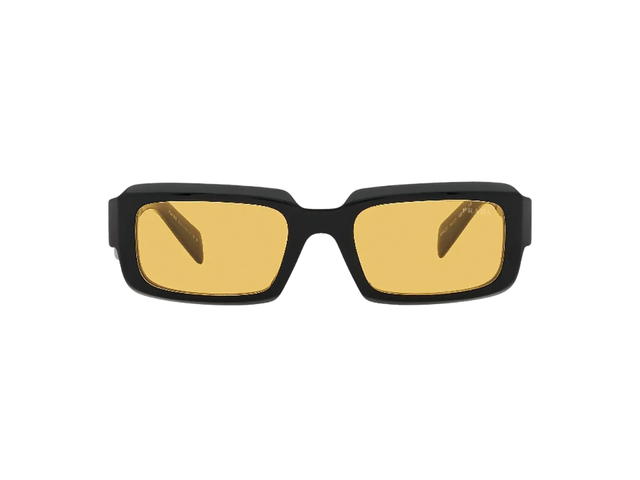 Prada Prada Symbole Sunglasses In Black Frame With Yellow Lenses - view 2