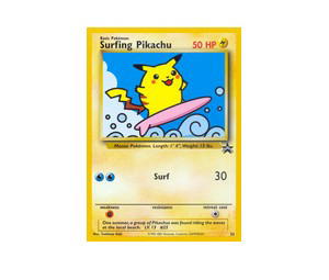 Buy Pokemon Surfing Pikachu PROMO [PR 28] Base "Wizards Black Star Promos" (EN) at Sasom – Authentic and Ready to Ship
