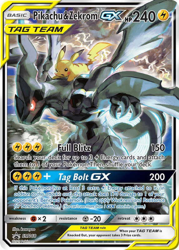 Pokemon Pokemon Pikachu & Zekrom-GX PROMO [PR-SM SM168] Sun & Moon "SM Black Star Promos" (EN)