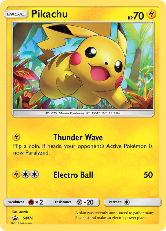 Pokemon Pokemon Pikachu PROMO [PR-SM SM76] Sun & Moon "SM Black Star Promos" (EN)