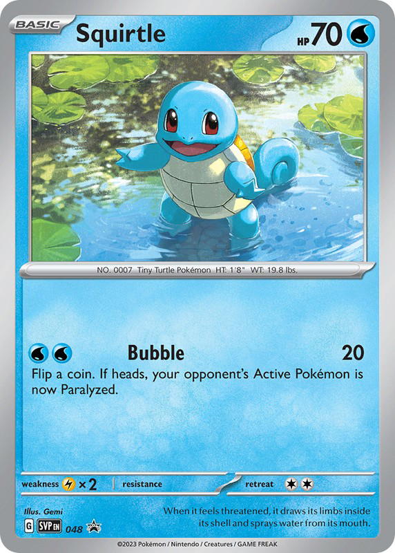 Pokemon Pokemon Squirtle PROMO [PR-SV 048] Scarlet & Violet "Scarlet & Violet Black Star Promos" (EN)