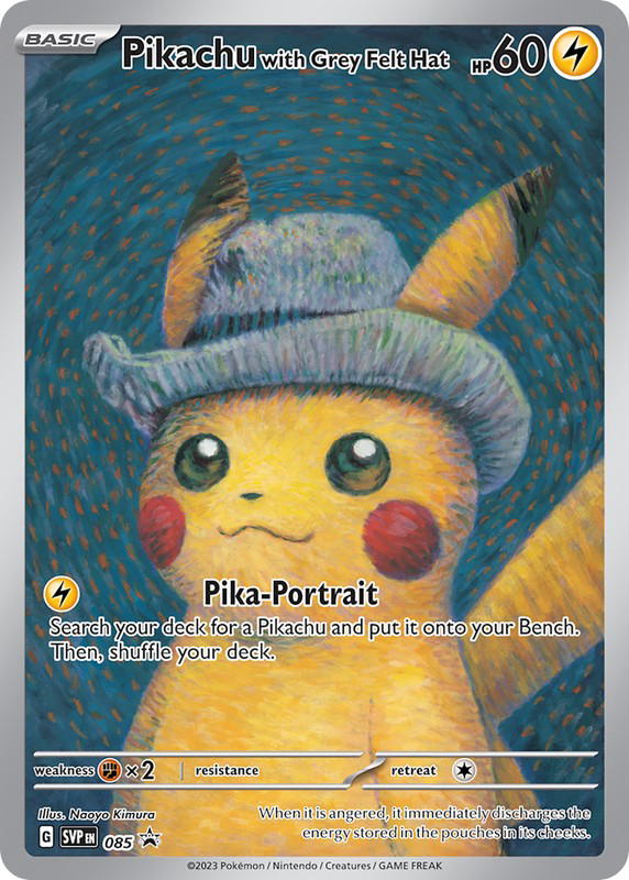 Pokemon Pokemon Pikachu with Grey Felt Hat PROMO [PR-SV 085] Scarlet & Violet "Scarlet & Violet Black Star Promos" (EN)