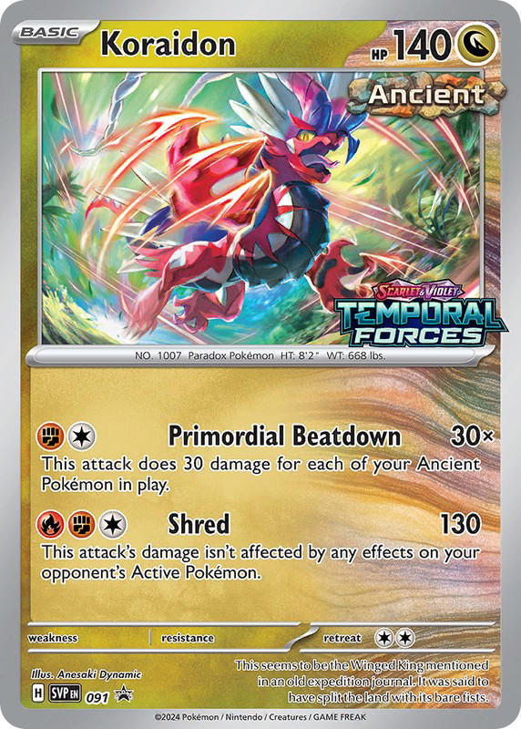 Pokemon Pokemon Koraidon PROMO [PR-SV 091] Scarlet & Violet "Scarlet & Violet Black Star Promos" [Holofoil] (EN)