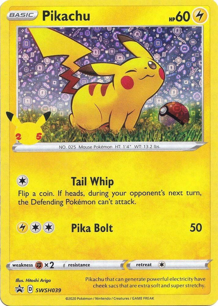 Pokemon Pokemon Pikachu PROMO [PR-SW SWSH039] Sword & Shield "SWSH Black Star Promos" [General Mills 25th Anniversary Mini Packs] (EN)