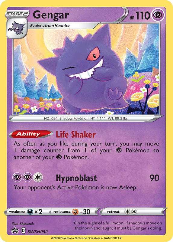 Pokemon Pokemon Gengar PROMO [PR-SW SWSH052] Sword & Shield "SWSH Black Star Promos" (EN)