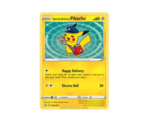 Buy Pokemon Special Delivery Pikachu PROMO [PR-SW SWSH074] Sword & Shield "SWSH Black Star Promos" (EN) at Sasom – Authentic and Ready to Ship