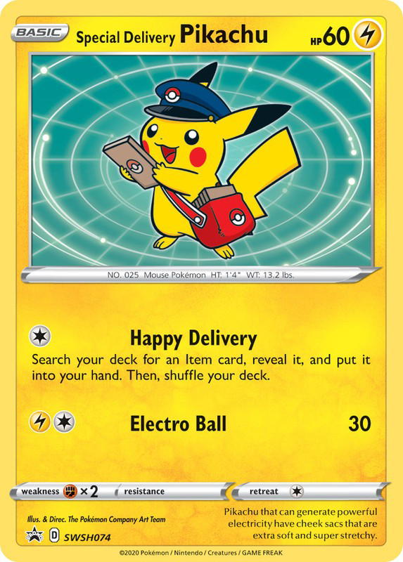 Pokemon Pokemon Special Delivery Pikachu PROMO [PR-SW SWSH074] Sword & Shield "SWSH Black Star Promos" (EN)