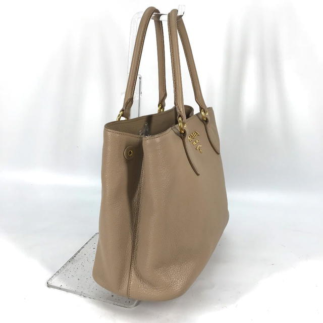 Prada PRADA 1BA058 logo 2WAY Hand Bag Leather Beige - view 4