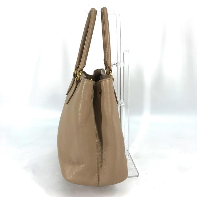 Prada PRADA 1BA058 logo 2WAY Hand Bag Leather Beige - view 5