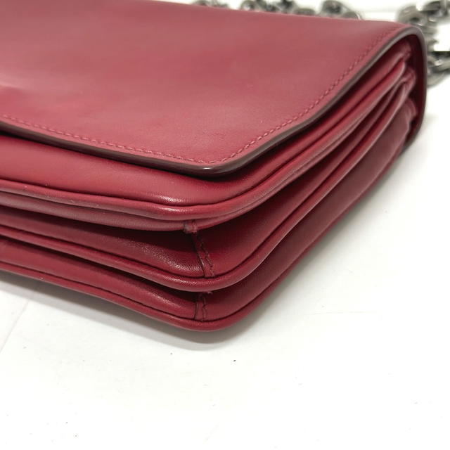 Prada PRADA 1BD009 logo Chain Bag Crossbody Shoulder Bag Shoulder Bag Leather Red - view 5