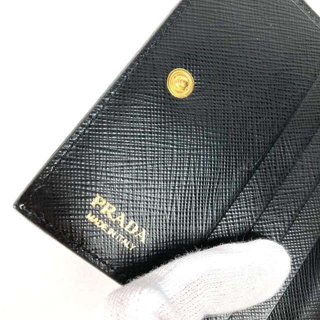 Prada PRADA 1MV204 Logo pattern Compact wallet Folded wallet Leather Black/White - view 5
