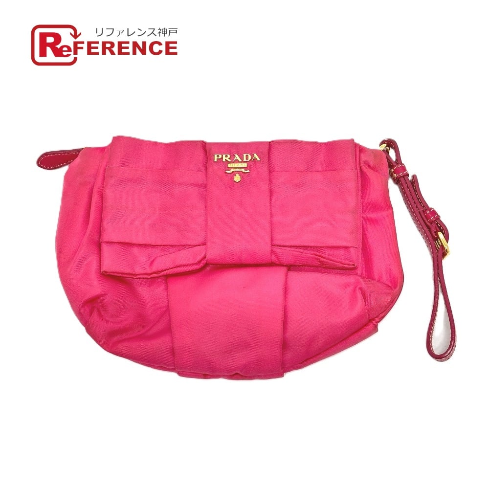 Prada PRADA 1N1422 ribbon Small items Multi-purpose pouch with strap Accessory pouch