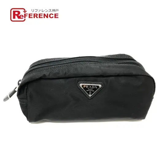 Buy PRADA 1NA350 Triangle logo Makeup pouch Cosmetics Pouch Pouch Nylon Black at Sasom – Authentic and Ready to Ship