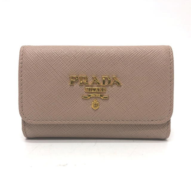 Prada PRADA 1PG004 logo 4 key rings  Key Case saffiano leather pink - view 2