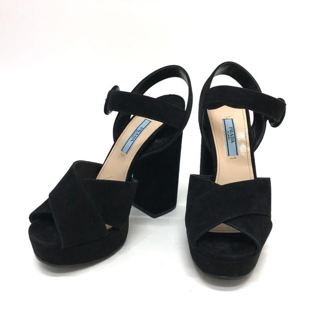 Prada PRADA 1XP882 strap  Sandals suede Black Unused - view 2