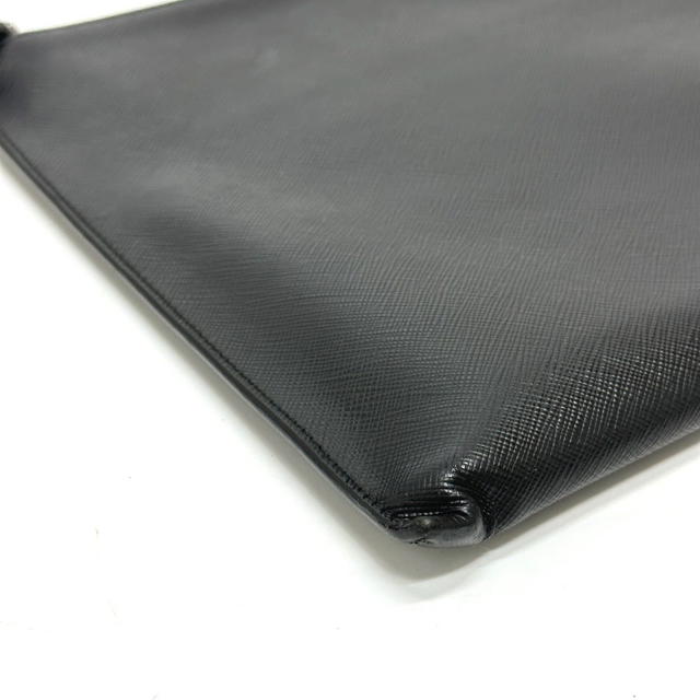 Prada PRADA 2NG001 logo rabbit Bag Clutch bag Safiano leather Black - view 5