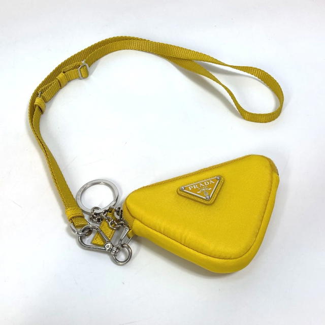 Prada PRADA 2TT140 triangular plate Re Nylon Key ring with neck strap Pouch Unused - view 2