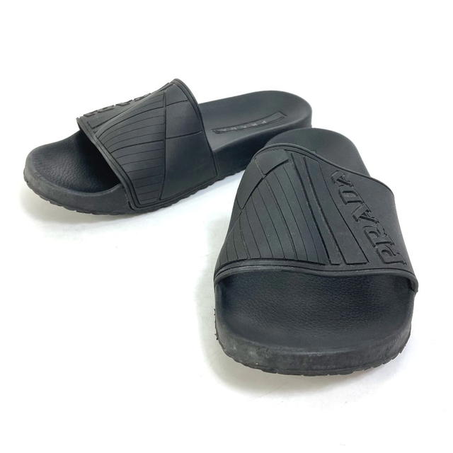 Prada PRADA 4X3204 logo Shoes Shower Sandals Pool Sandals Sandals rubber Black - view 1