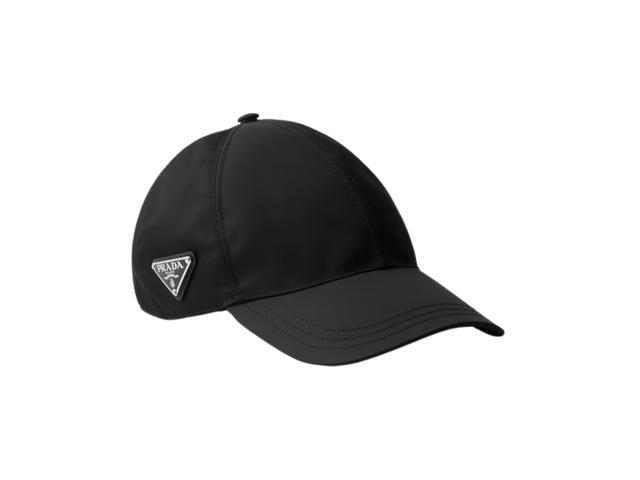 Prada Prada Baseball Cap In Re-Nylon With Enameled Metal Triangle Logo Black - view 1