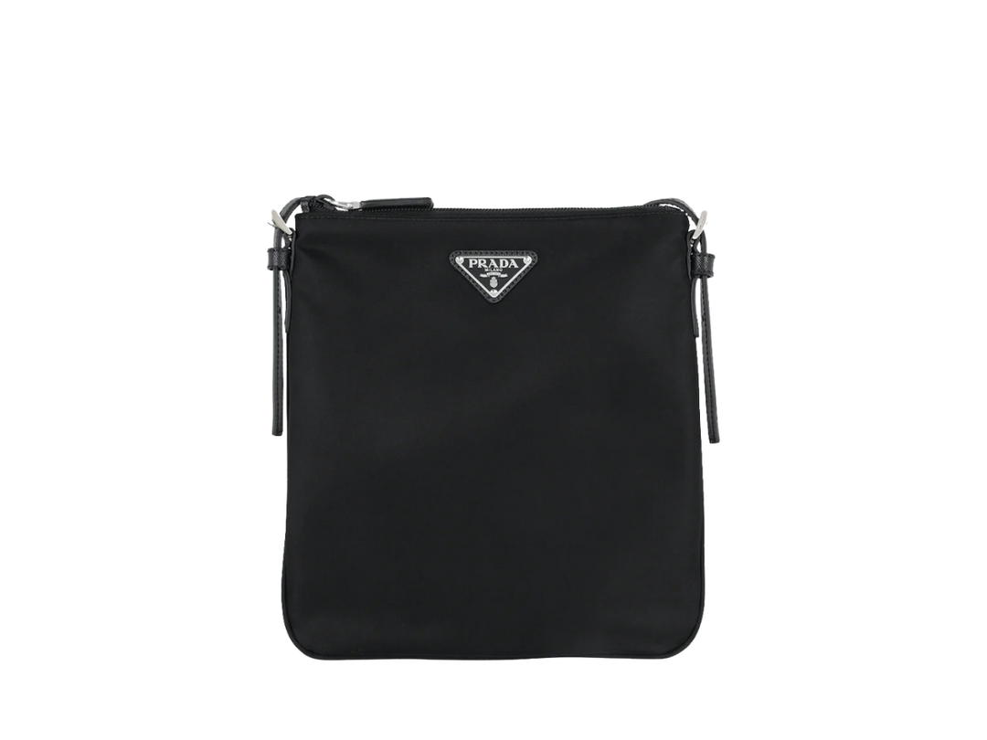Prada Prada Black Nylon Crossbody Bag In Nylon With Silver-tone Hardware