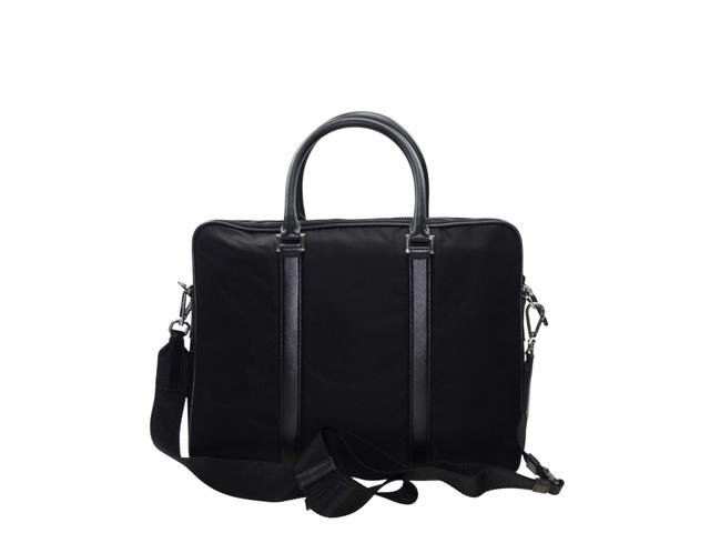 Prada Prada Briefcase Handbag In Nylon Black - view 2