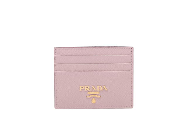 Prada Prada Card Holder In Saffiano Leather Alabaster Pink - view 1