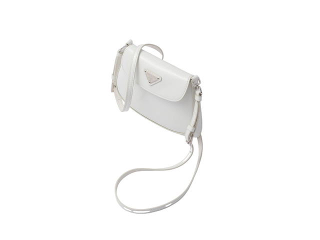 Prada Prada Cleo Brushed Leather Mini Bag White - view 3