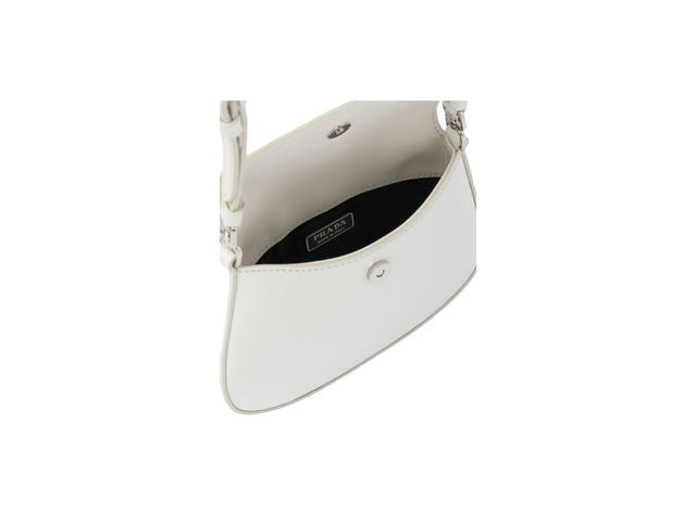 Prada Prada Cleo Brushed Leather Mini Bag White - view 4