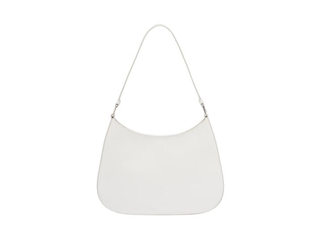 Prada Prada Cleo Brushed Leather Shoulder Bag In Brushed Leather With Metal Hardware White - view 2
