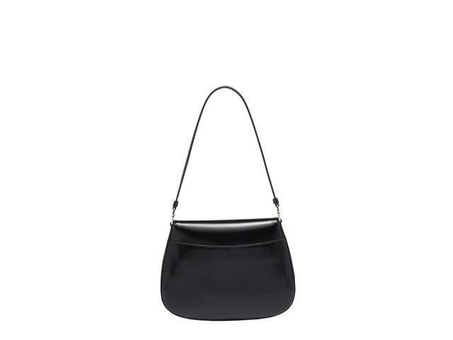 Prada Prada Cleo Brushed Leather Shoulder Bag With Flap Black - view 2