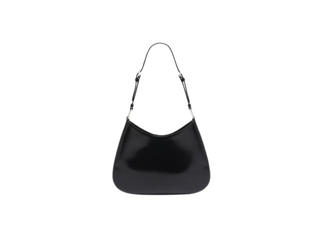 Prada Prada Cleo Brushed Leather Shoulder Bag With Metal Hardware Black - view 2