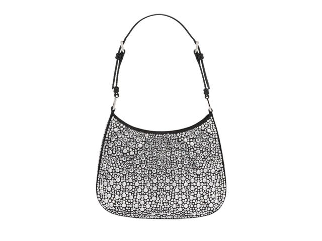 Prada Prada Cleo Satin Bag With Crystals In Satin Fabric With Enameled Triangle Logo Metal Color Hardware - view 2