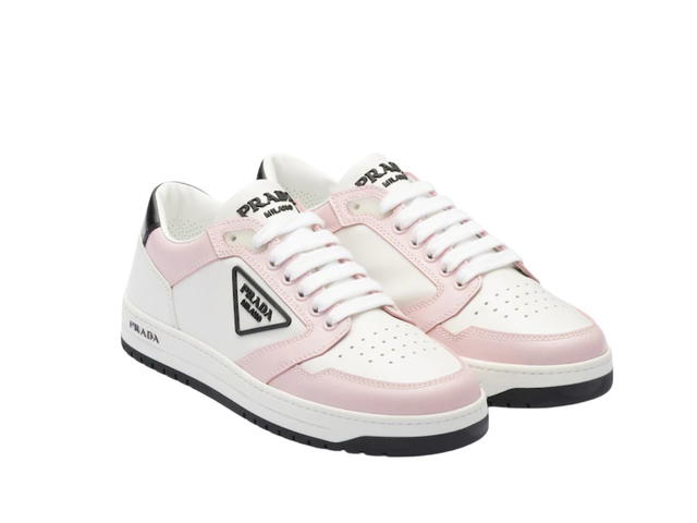 Prada Prada District Perforated Leather Sneakers White Alabaster Pink - view 2
