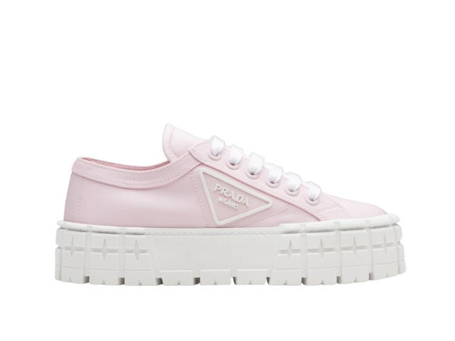 Prada Prada Double Wheel Nylon Gabardine Sneakers Alabaster Pink - view 1