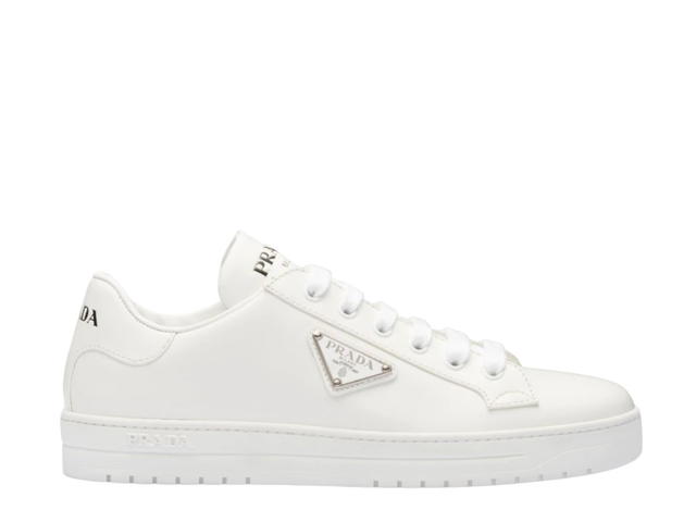 Prada Prada Downtown Brushed Leather Sneakers White - view 1