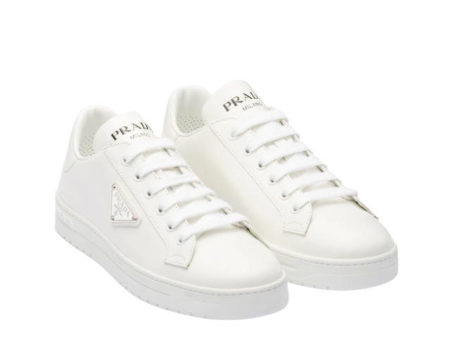Prada Prada Downtown Brushed Leather Sneakers White - view 2
