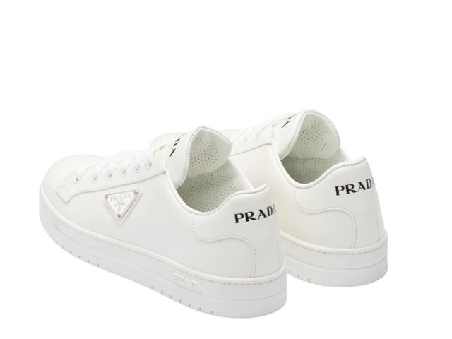 Prada Prada Downtown Brushed Leather Sneakers White - view 3