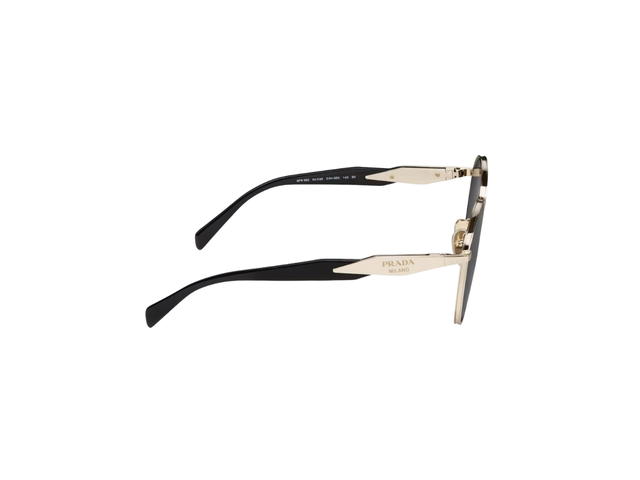 Prada Prada Eyewear Collection Sunglasses In Slate Gray Lenses With Pale Gold Metal Frame Front - view 2
