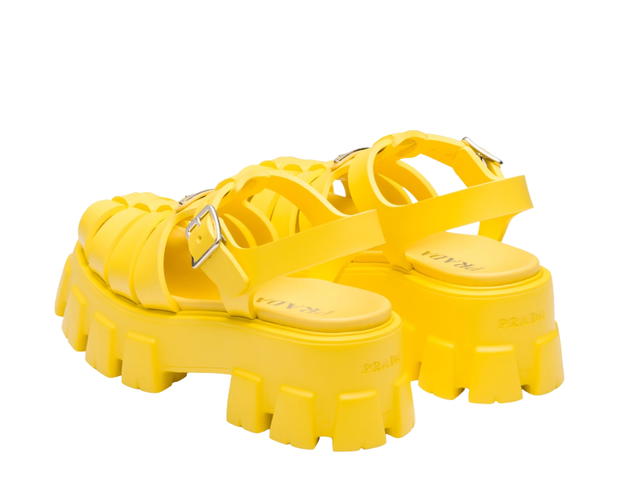 Prada Prada Foam Rubber Sandals Sunny Yellow - view 2
