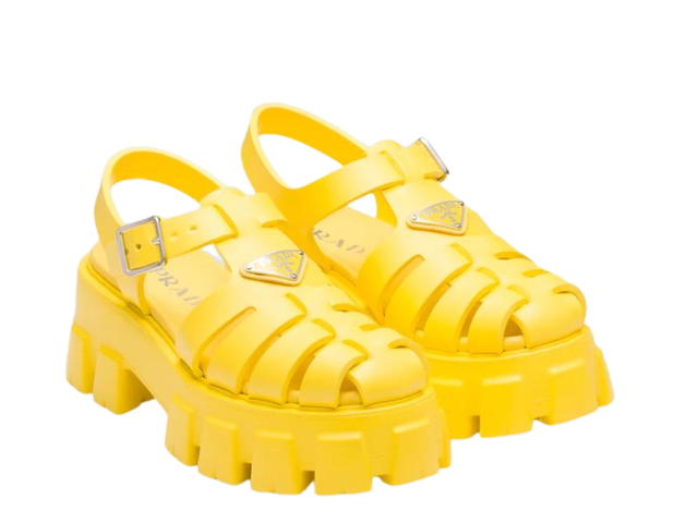 Prada Prada Foam Rubber Sandals Sunny Yellow - view 3