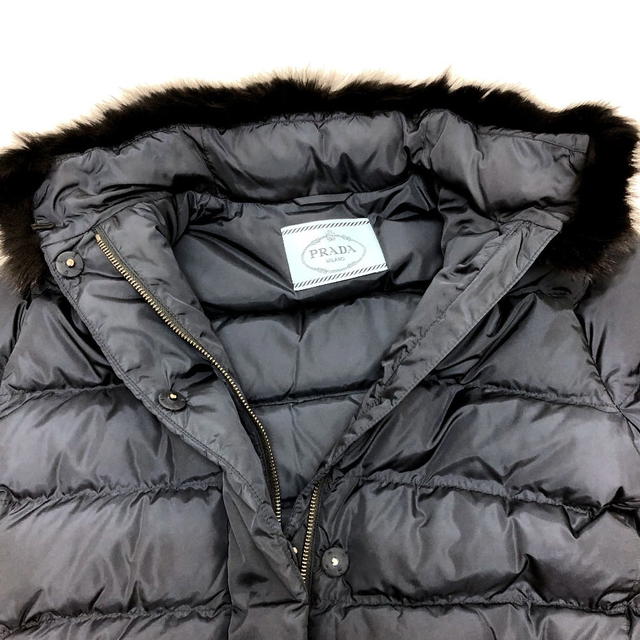 Prada PRADA fur Down jacket down / Nylon Navy - view 4