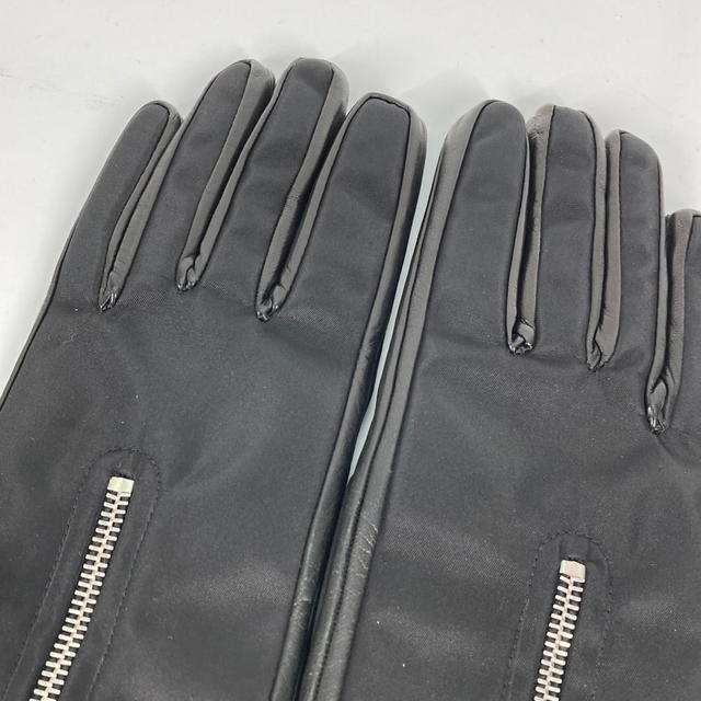 Prada PRADA Glove Zip gloves Lambskin Leather Black - view 4