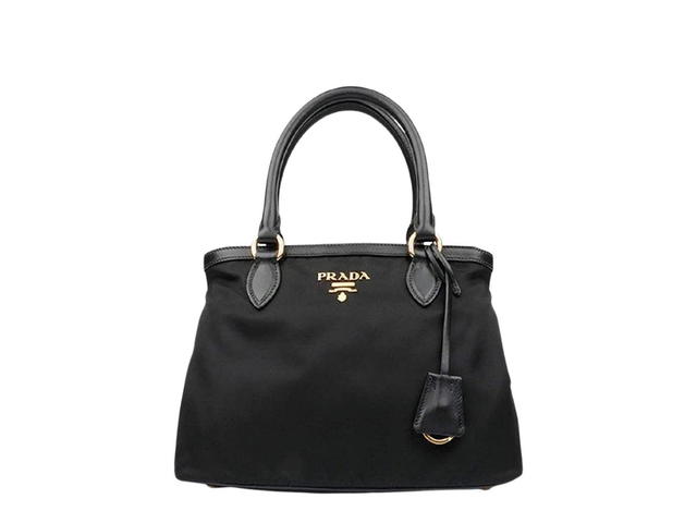 Prada Prada Handbag In Tessuto Nylon Soft Calf With Gold Metal Hardware Black - view 1