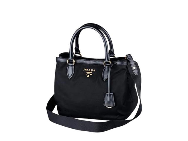 Prada Prada Handbag In Tessuto Nylon Soft Calf With Gold Metal Hardware Black - view 3
