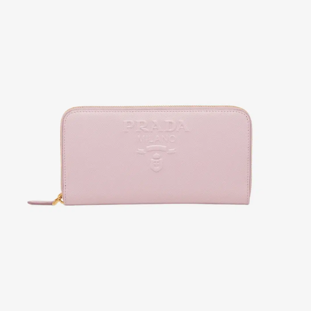Prada Prada Large Saffiano Leather Wallet Alabaster Pink