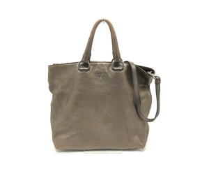 Buy PRADA logo Bag 2WAY Tote Bag Leather Brown at Sasom – Authentic and Ready to Ship