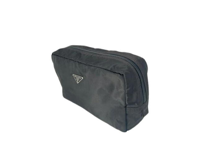 Prada Prada Makeup Pouch In Nylon In Nylon With Logo Black - view 3