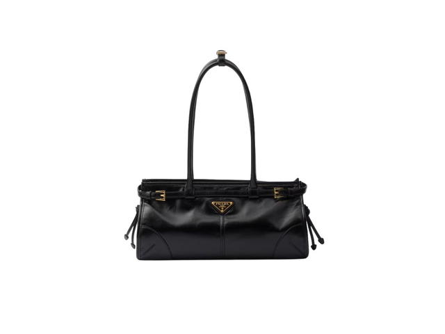 Prada Prada Medium Leather Handbag In Soft Leather With Metal Hardware Black - view 1